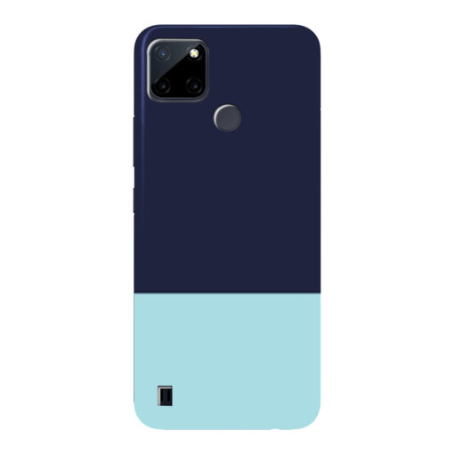 Realme C21Y Mobile Cover Light Blue and Prussian Formal