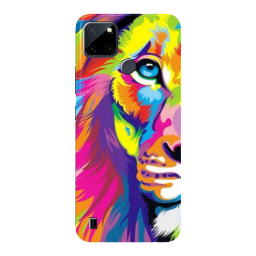 Realme C21Y Mobile Cover Multicolor Lion