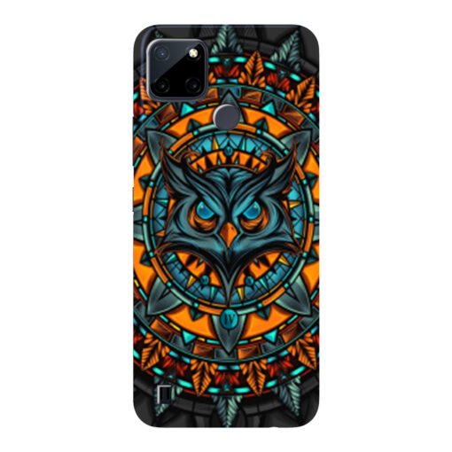 Realme C21Y Mobile Cover Orange Amighty Owl