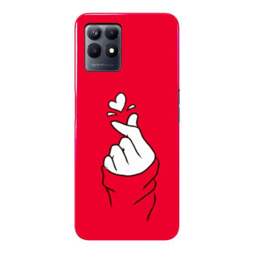 Realme Narzo 50 Mobile Cover BTS Red Hand