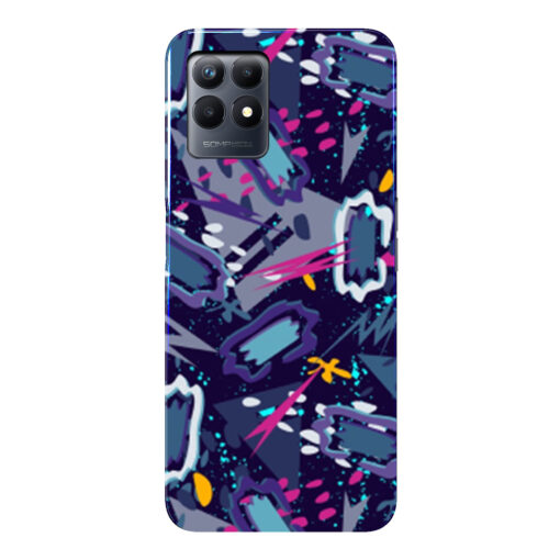 Realme Narzo 50 Mobile Cover Blue Abstract