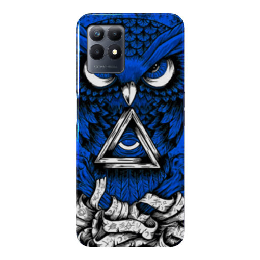 Realme Narzo 50 Mobile Cover Blue Owl