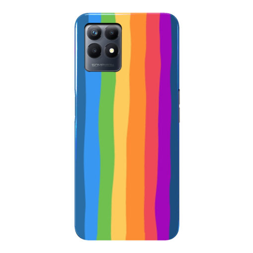 Realme Narzo 50 Mobile Cover Colorful Dark Shade Rainbow