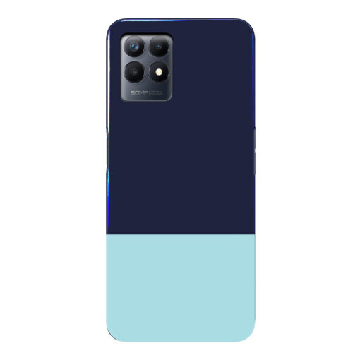 Realme Narzo 50 Mobile Cover Light Blue and Prussian Formal