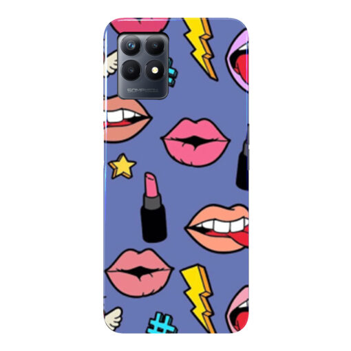 Realme Narzo 50 Mobile Cover Lipstick Lips Design