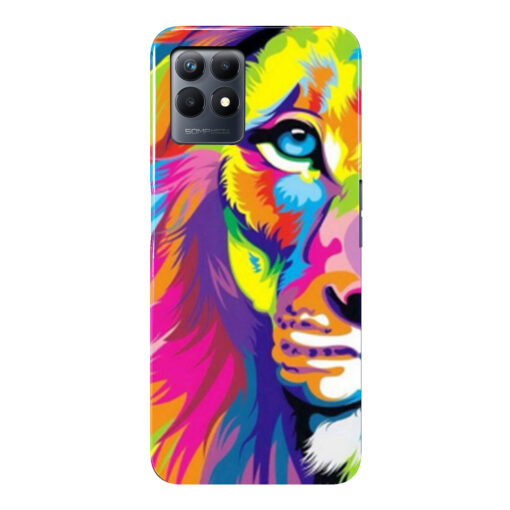 Realme Narzo 50 Mobile Cover Multicolor Lion