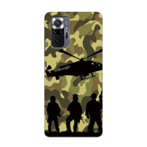 Redmi Note 10 pro Mobile Cover Army Design