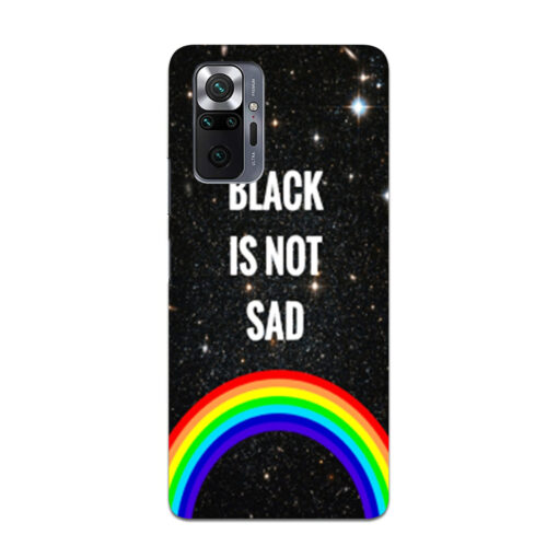 Redmi Note 10 pro Mobile Cover Black is Not Sad