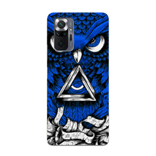 Redmi Note 10 pro Mobile Cover Blue Owl