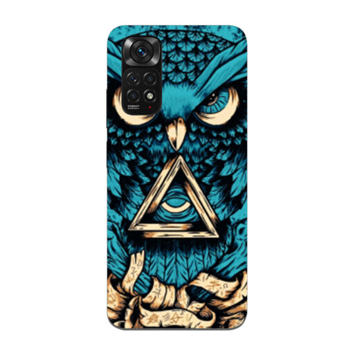 Redmi Note 11 Mobile Cover Blue Almighty Owl 2