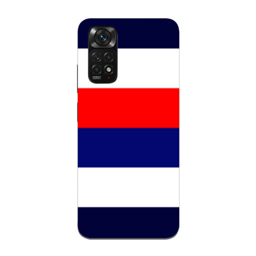 Redmi Note 11 Mobile Cover Blue Red Horizontal Line 2