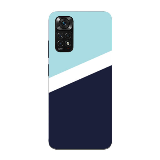 Redmi Note 11 Mobile Cover Blue Slanting Designer 2