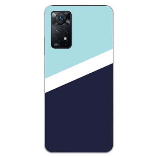 Redmi Note 11 Pro Mobile Cover Blue Slanting Designer