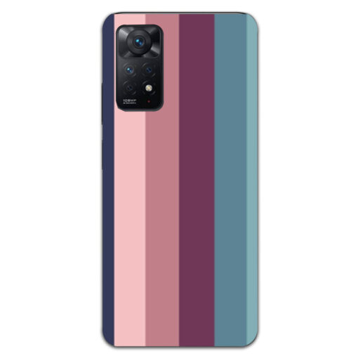 Redmi Note 11 Pro Mobile Cover Dark Shade Straight Rainbow