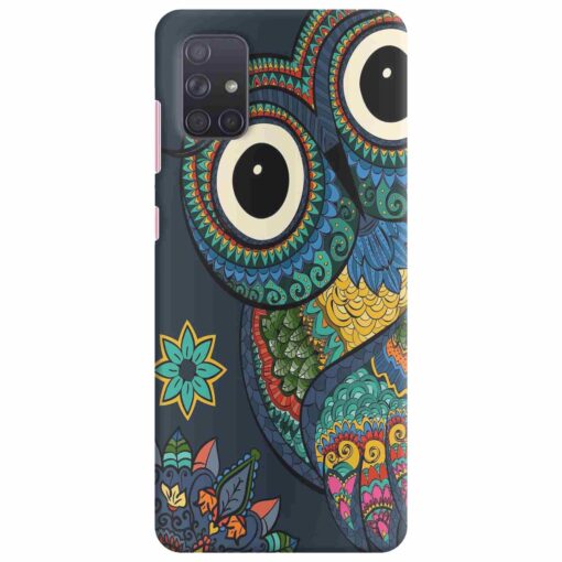 Samsung A71 Mobile Cover Multicolor Owl