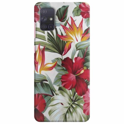 Samsung A71 Mobile Cover Tropical Floral DE5