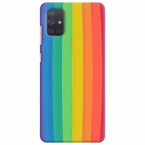 Samsung A71 Mobile Cover Vertical Rainbow