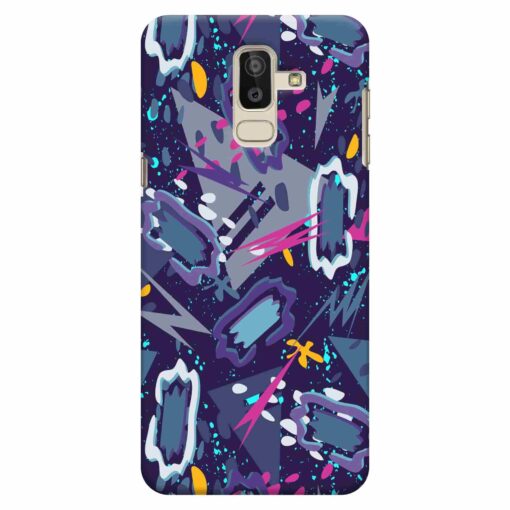 Samsung J8 mobile Cover Blue Abstract