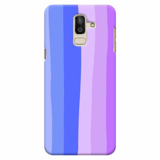 Samsung J8 mobile Cover Blue Shade Rainbow Hardcase