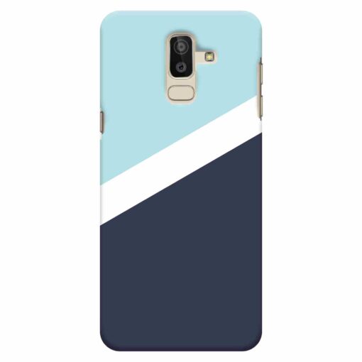Samsung J8 mobile Cover Blue Slanting Designer