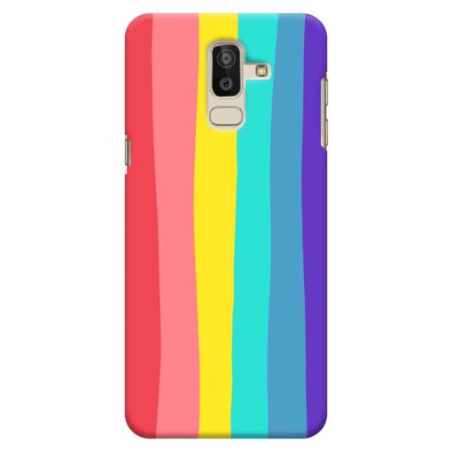 Samsung J8 mobile Cover Bright Rainbow