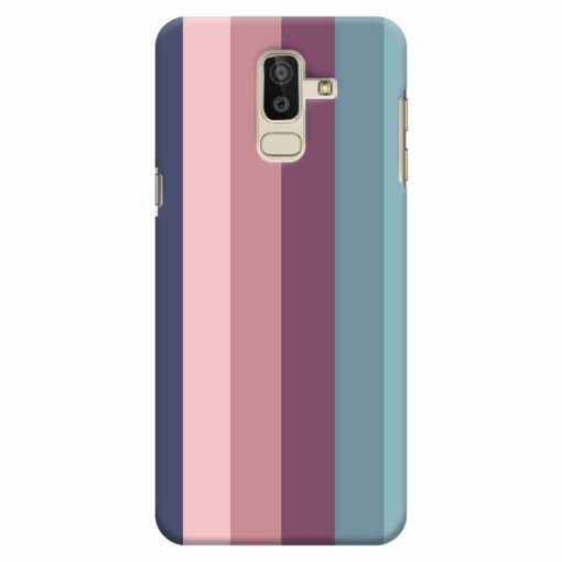 Samsung J8 mobile Cover Dark Shade Straight Rainbow