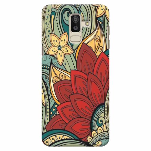 Samsung J8 mobile Cover Floral Design FLOD