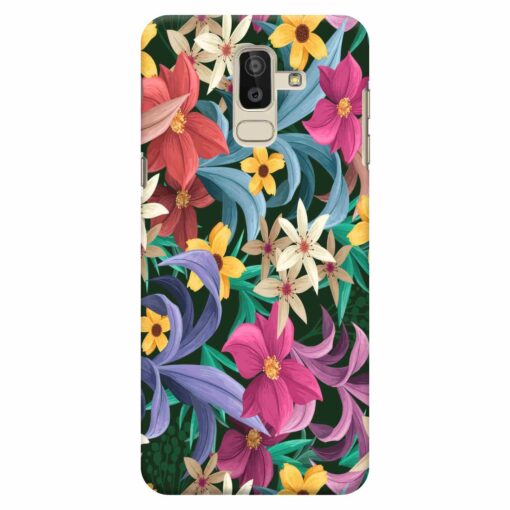 Samsung J8 mobile Cover Floral Paint Design