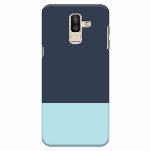 Samsung J8 mobile Cover Light Blue and Prussian Formal