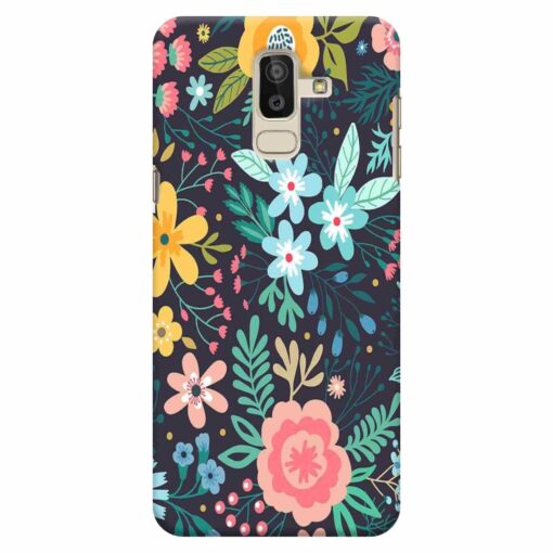 Samsung J8 mobile Cover Multicolor Design Floral FLOA