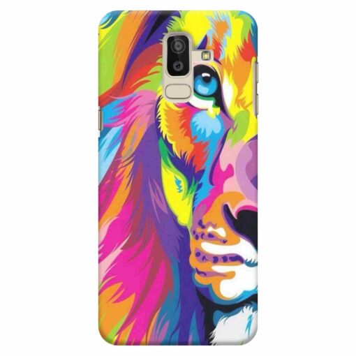 Samsung J8 mobile Cover Multicolor Lion