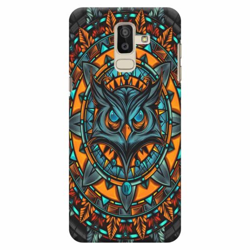 Samsung J8 mobile Cover Orange Amighty Owl