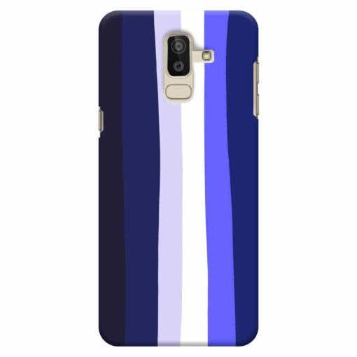 Samsung J8 mobile Cover Prussian Blue Shade Rainbow