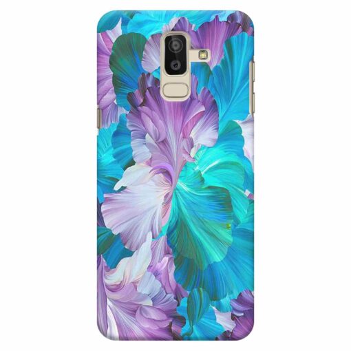 Samsung J8 mobile Cover Purple Blue Floral FLOG