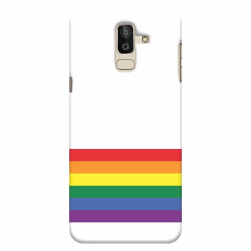 Samsung J8 mobile Cover Rainbow Stripes Back Cover