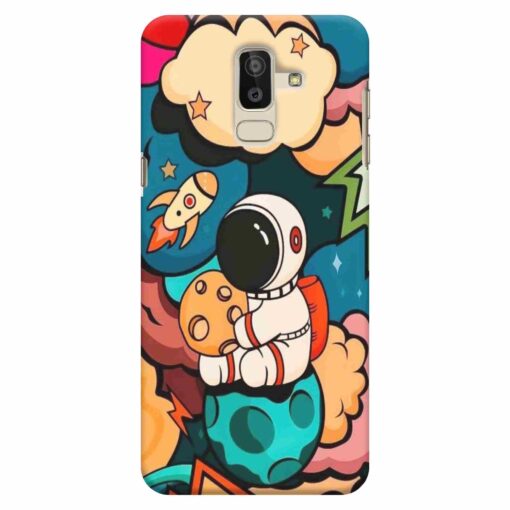 Samsung J8 mobile Cover Space Character