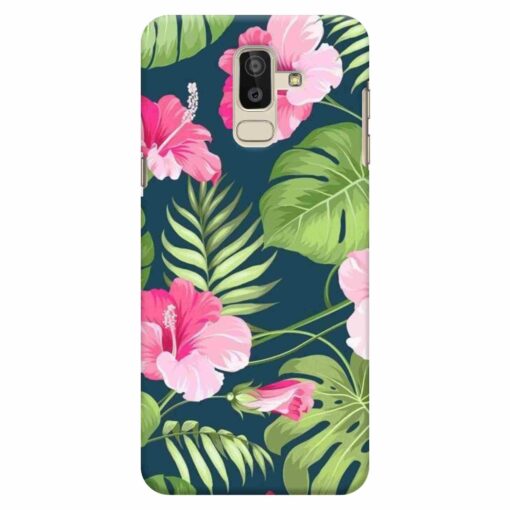 Samsung J8 mobile Cover Tropical Leaf DE4