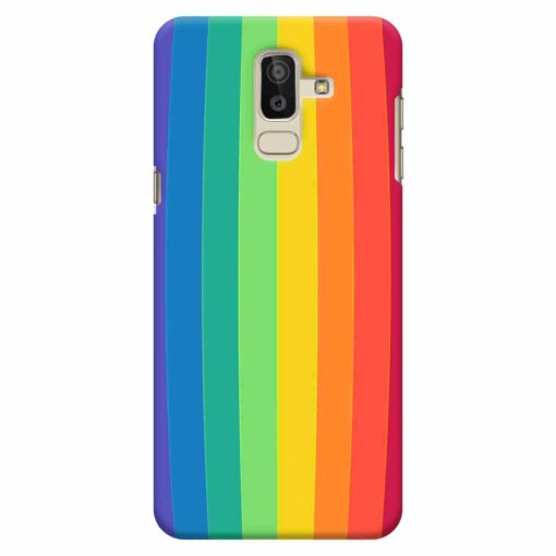 Samsung J8 mobile Cover Vertical Rainbow