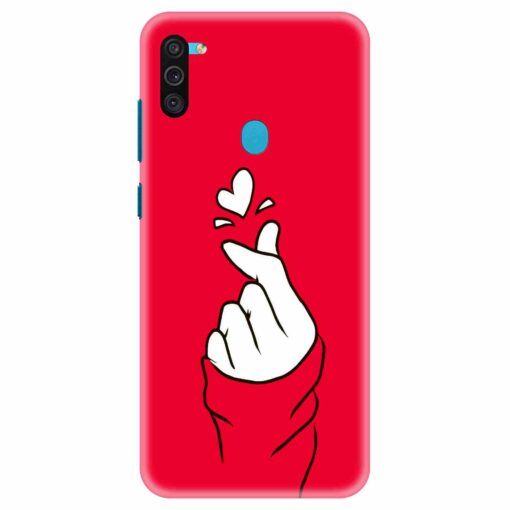 Samsung M11 Mobile Cover BTS Red Hand