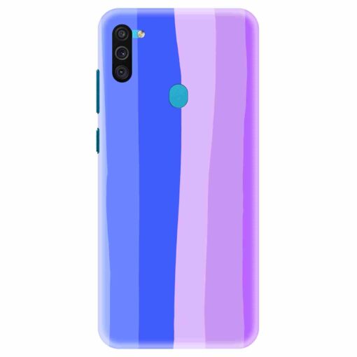 Samsung M11 Mobile Cover Blue Shade Rainbow Hardcase