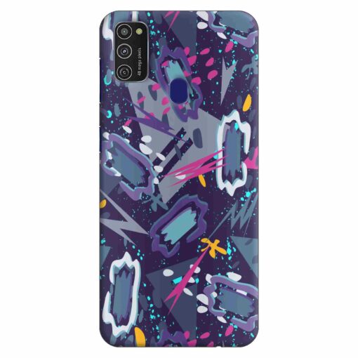 Samsung M21 Back Cover Blue Abstract