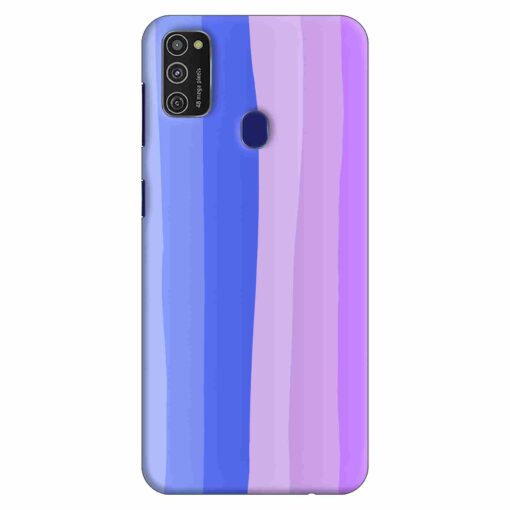 Samsung M21 Back Cover Blue Shade Rainbow Hardcase