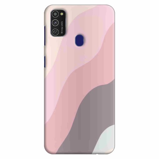 Samsung M21 Back Cover Colorful Curvy Line