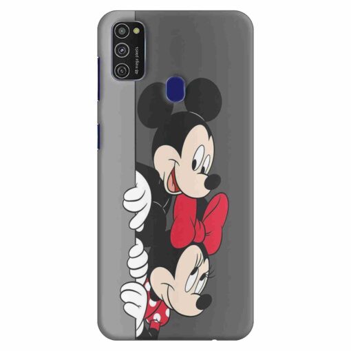 Samsung M21 Back Cover Minnie and Mickey Mouse