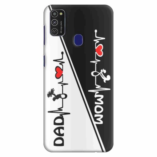 Samsung M21 Back Cover Mom Dad Love