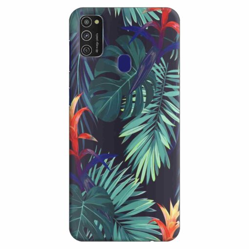 Samsung M21 Back Cover Multicolor Leaf FLOC