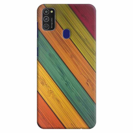 Samsung M21 Back Cover Wooden Print