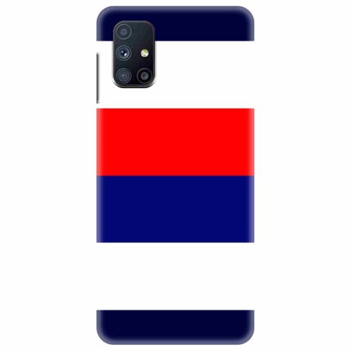 Samsung M51 Mobile Cover Blue Red Horizontal Line