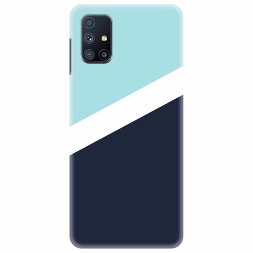 Samsung M51 Mobile Cover Blue Slanting Designer