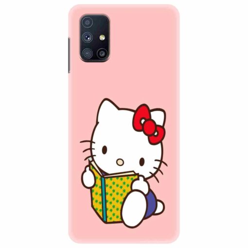 Samsung M51 Mobile Cover Studying Cute Kitty